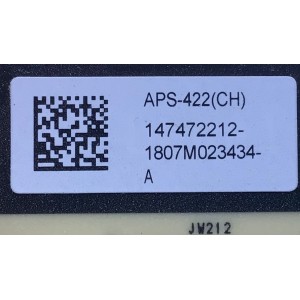 FUENTE PARA TV SONY NUMERO DE PARTE 1-474-722-12 / APS-422(CH) / 147472212 / 1-983-477-13 / PANEL LE650AQP (EL)(A5) / MODELO XBR-65A8F / XBR65A8F	